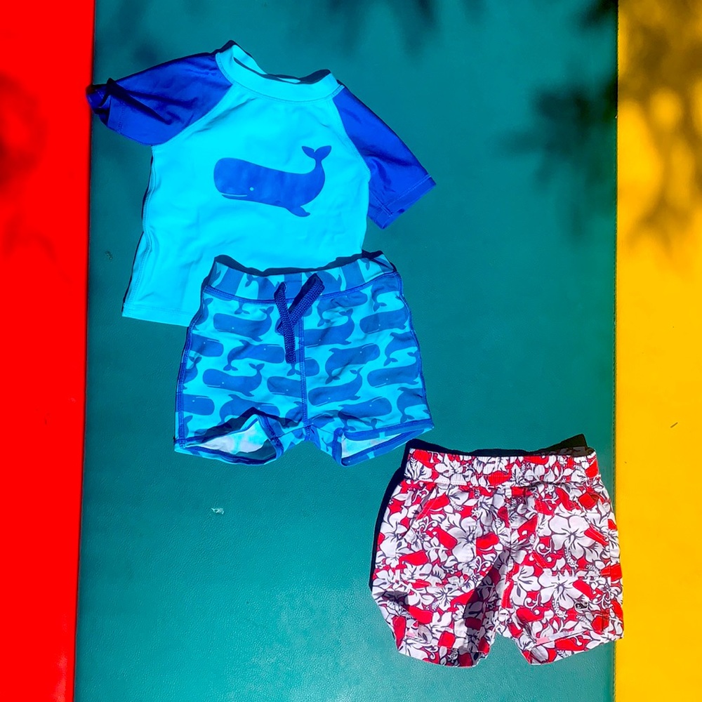 12 mo Whale Bundle swimsuit & vineyard vines short